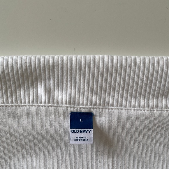 Old Navy Off Shoulder Ribbed Tee White - Picture 5 of 14